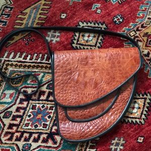 Leather vintage crossbody purse